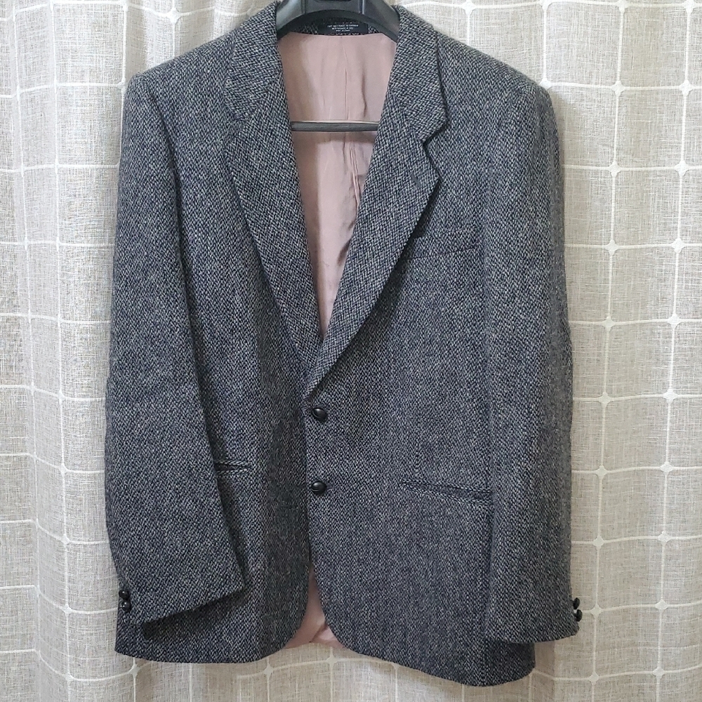 Harris TWEED-Men's Gray Blazer